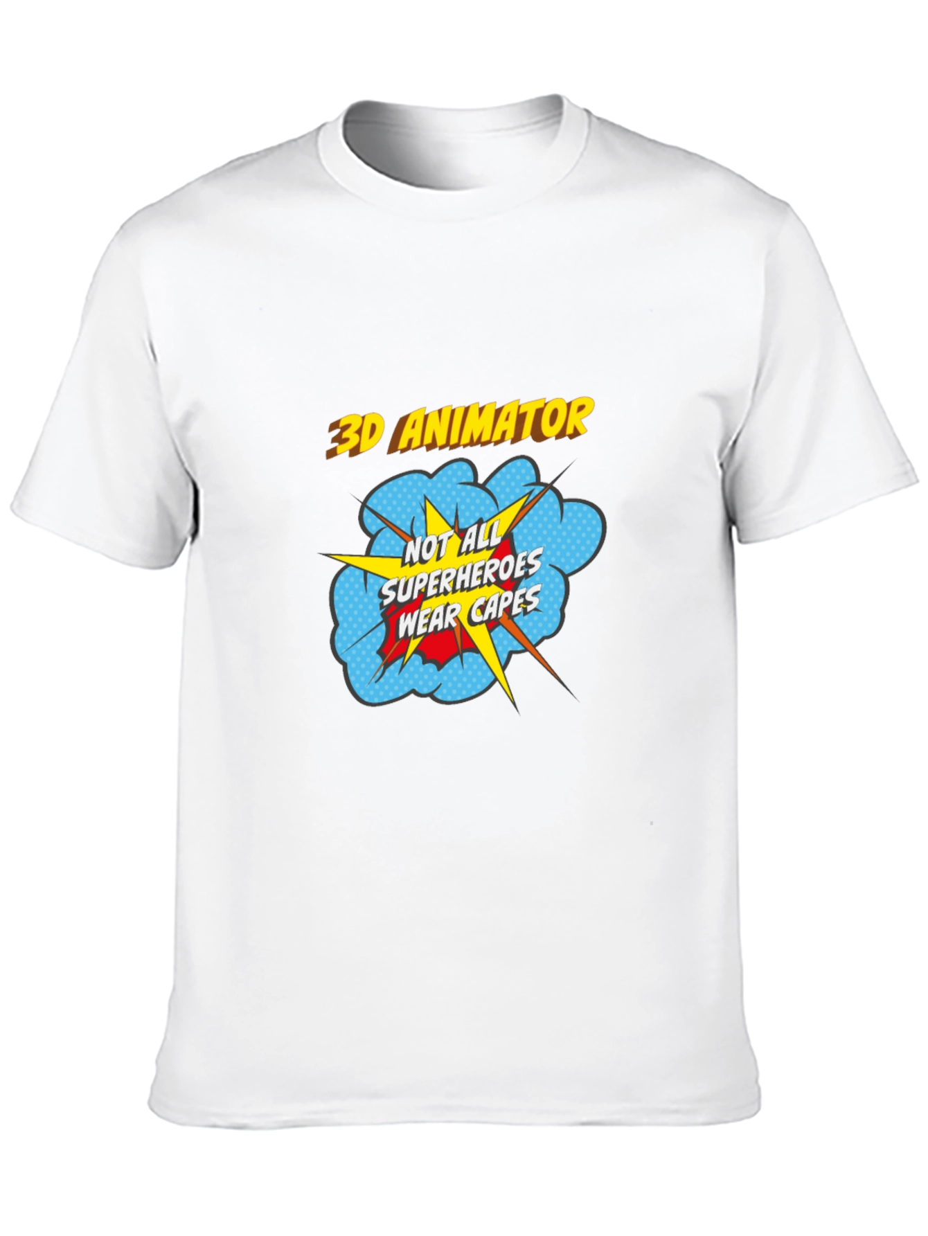 3D Animator Superhero T-Shirt - Black
