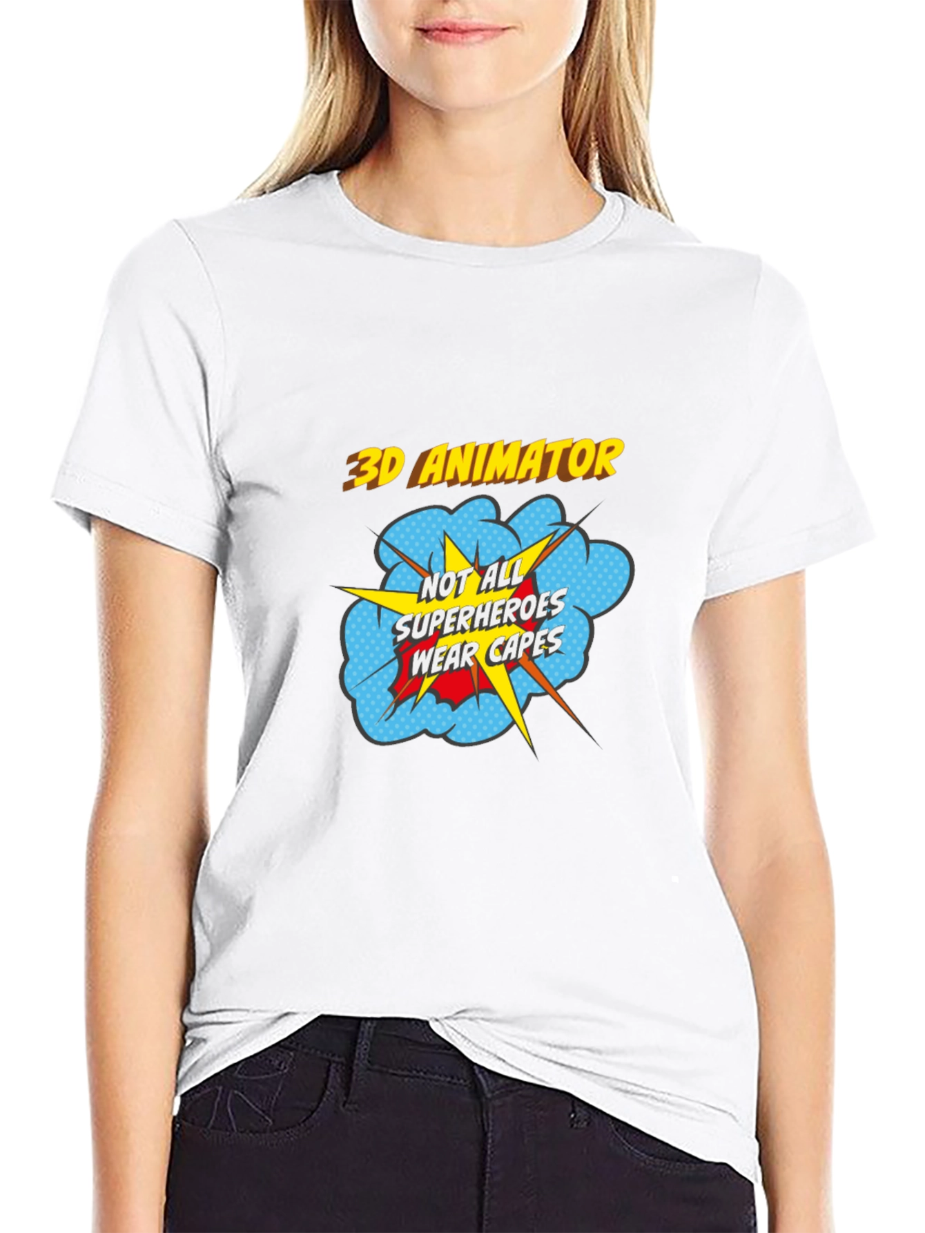3D Animator Superhero T-Shirt - Black