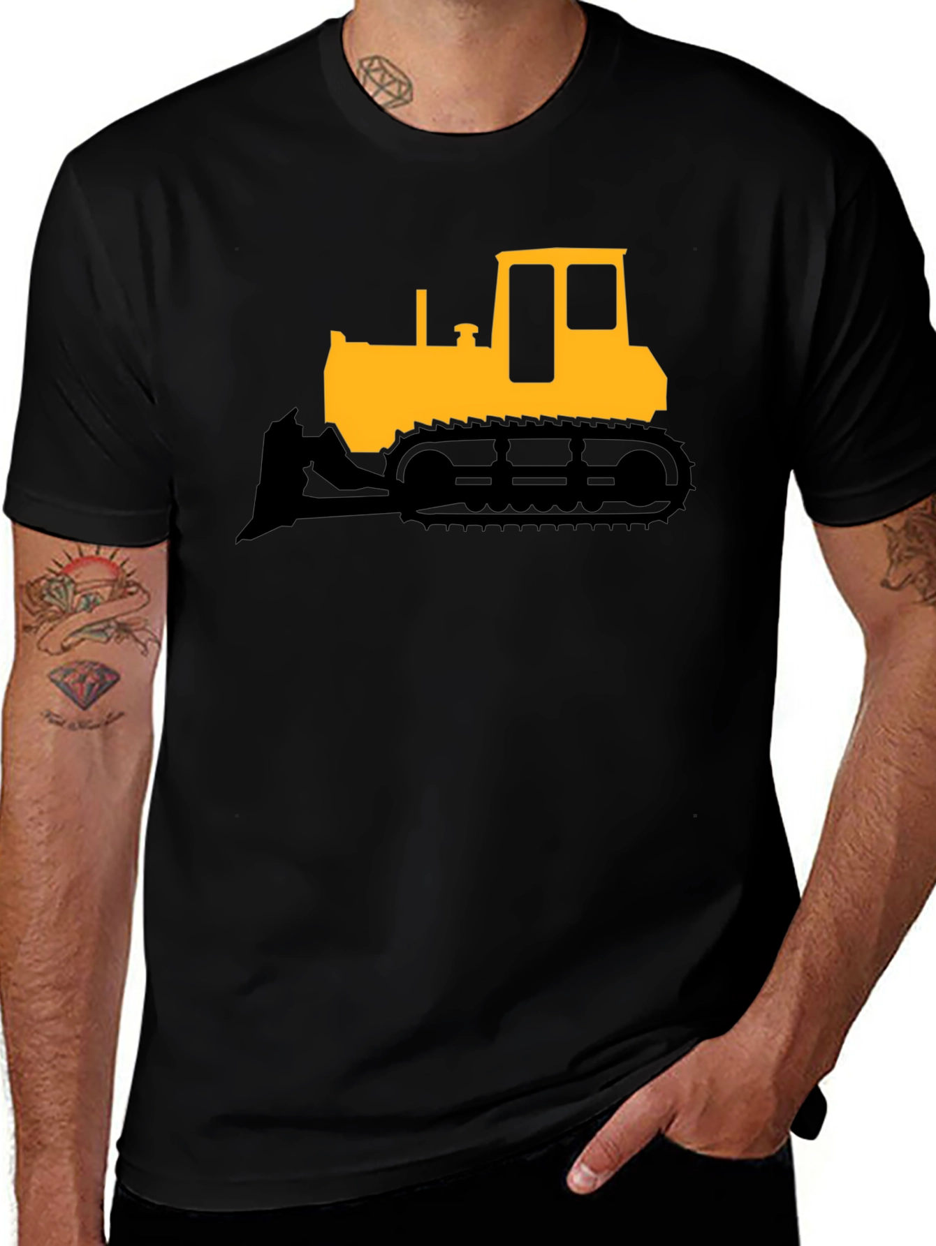 Bulldozer Graphic T-Shirt - Heavy Equipment Tee
