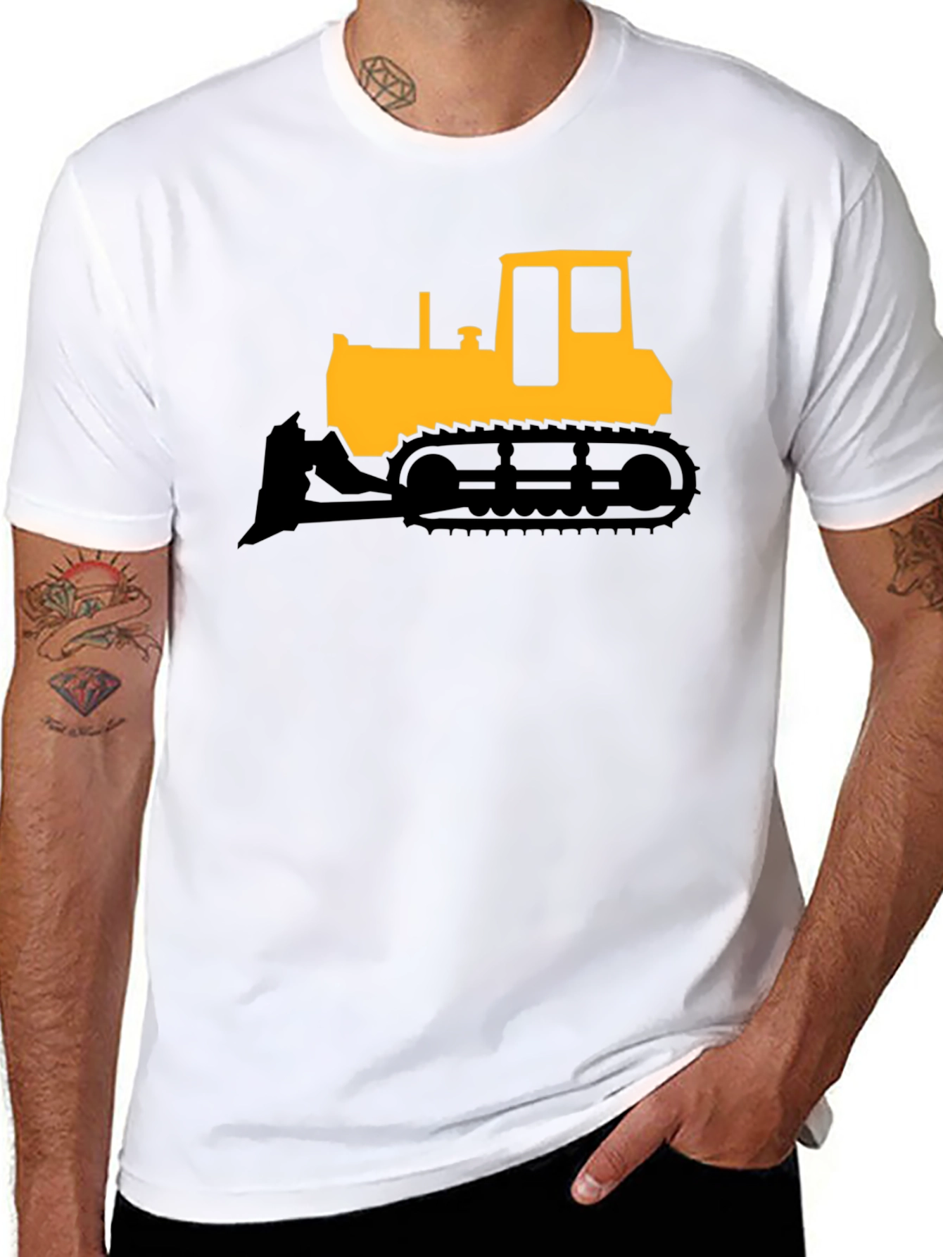 Bulldozer Graphic T-Shirt - Heavy Equipment Tee