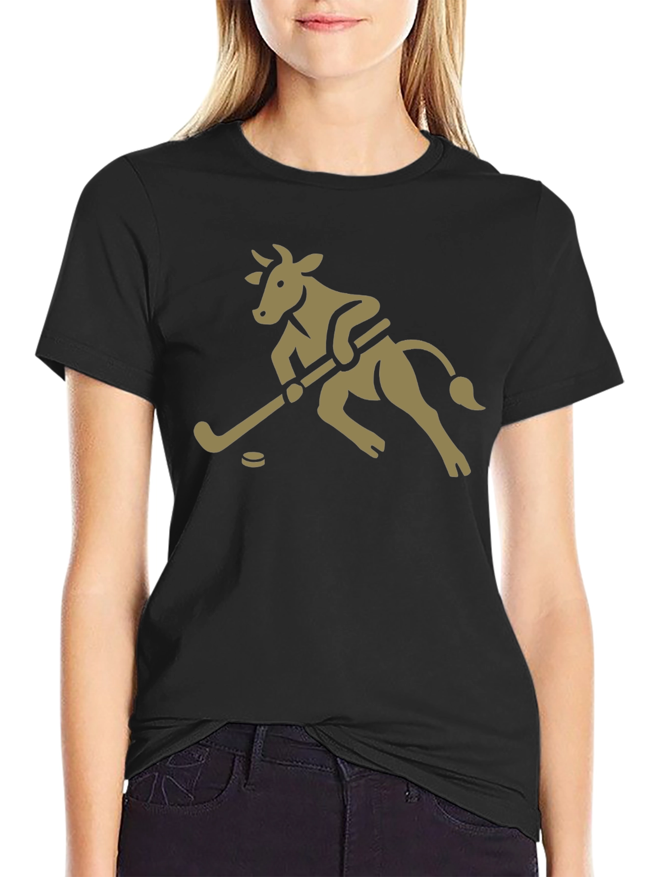Hockey Cow Graphic T-Shirt