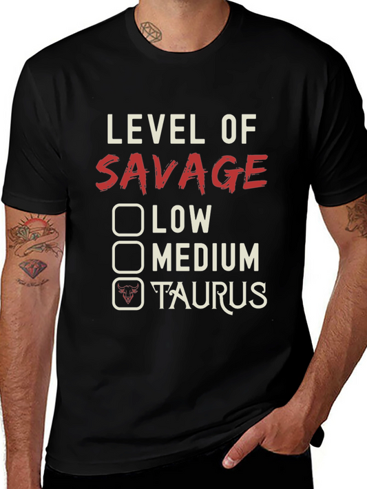 Level of Savage Taurus Graphic Tee - Black