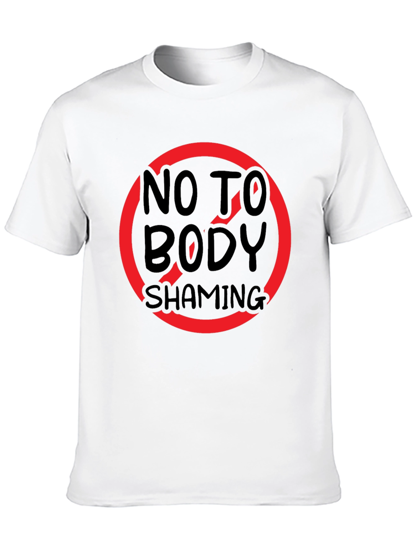 No Body Shaming T-Shirt: Black Graphic Tee