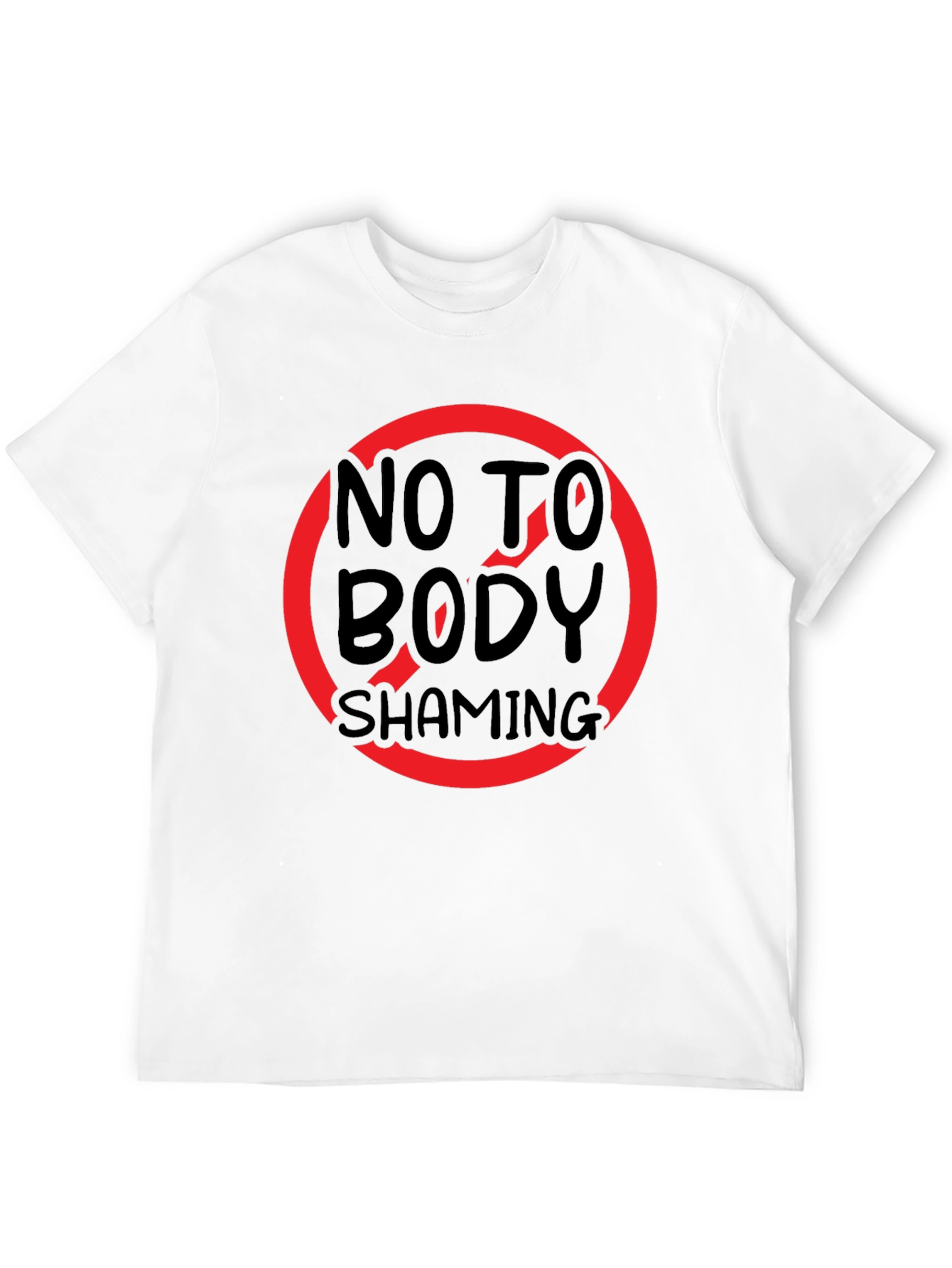 No Body Shaming T-Shirt: Black Graphic Tee