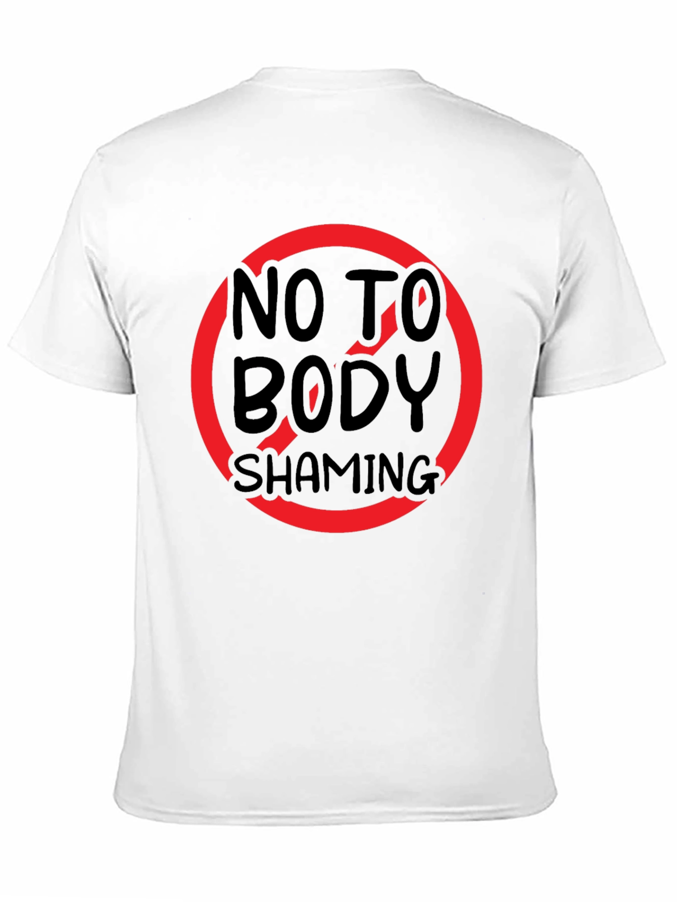No Body Shaming T-Shirt: Black Graphic Tee