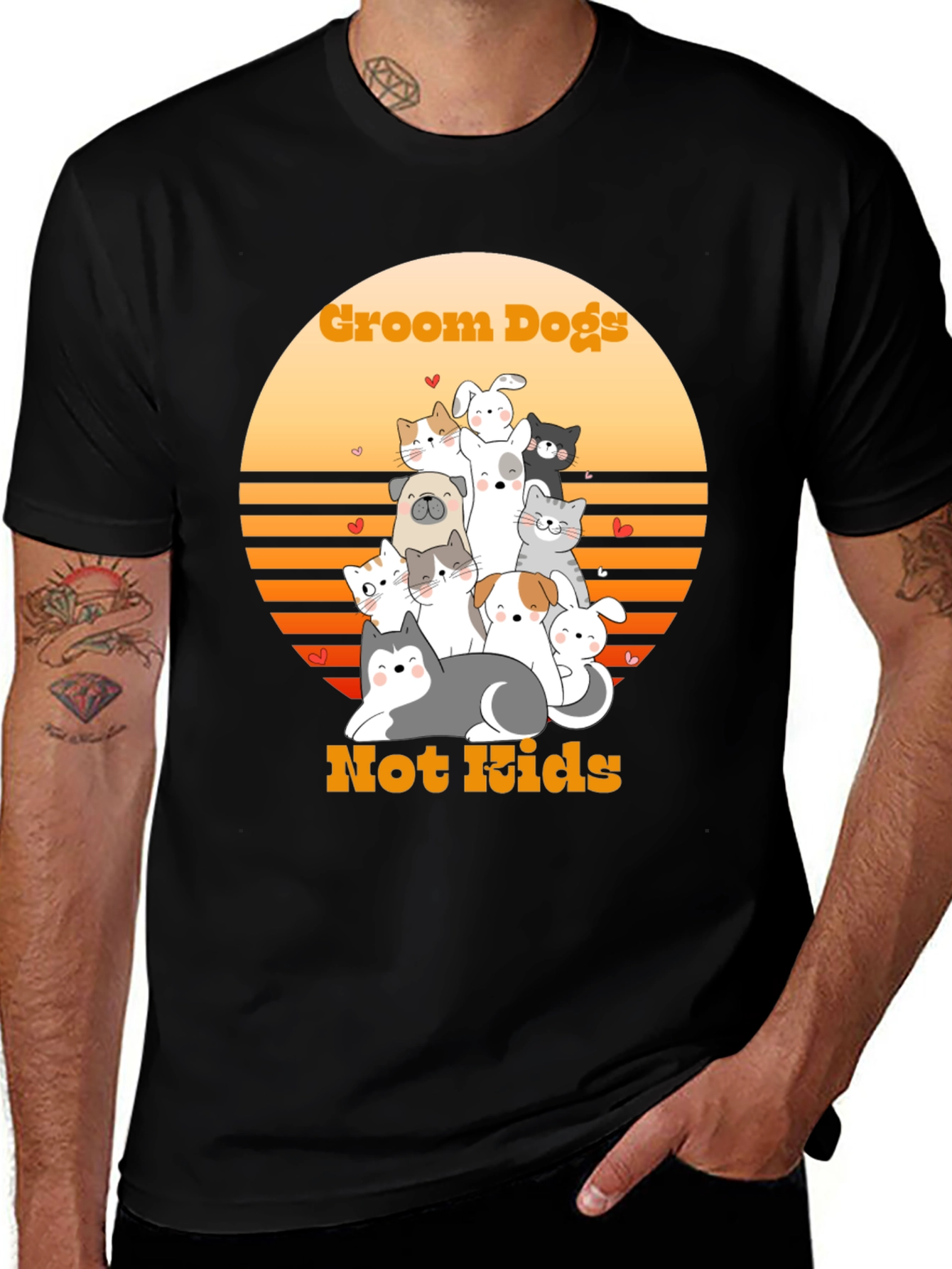 Groom Dogs Not Kids T-Shirt