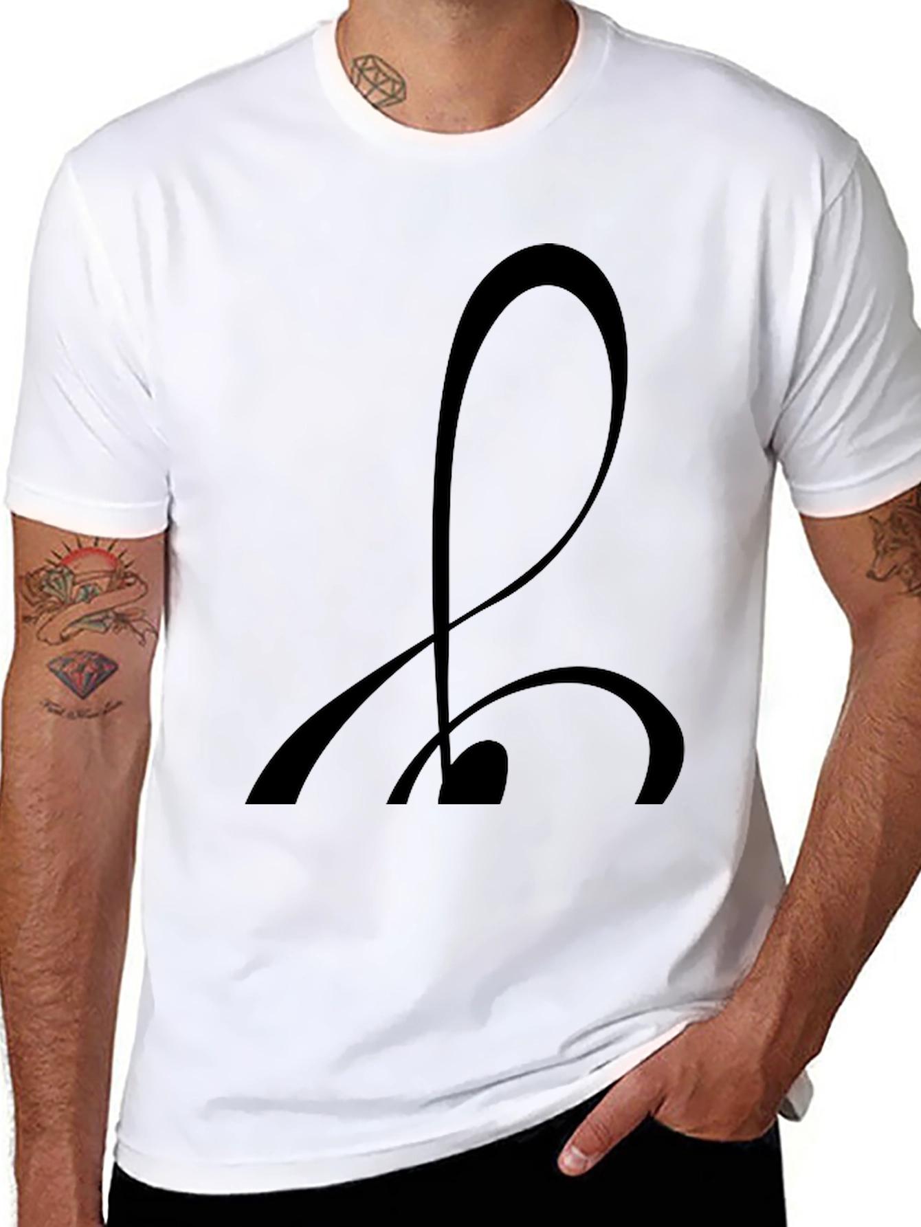 Abstract Design Black T-Shirt