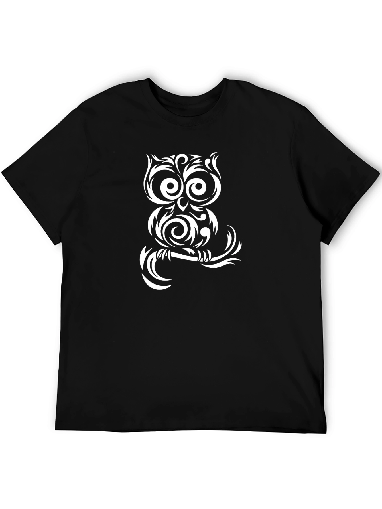 Owl Graphic Tee - Black Cotton Blend