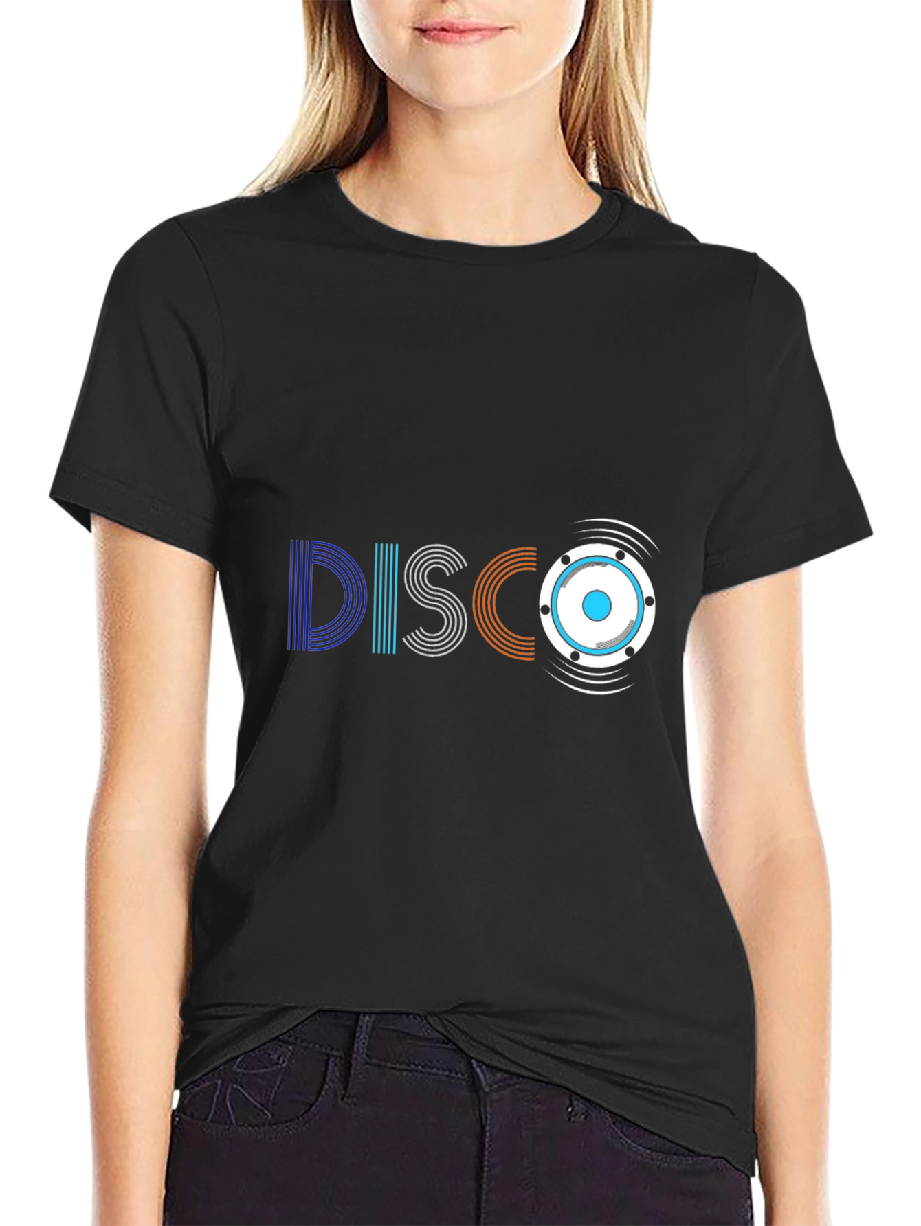 Disco Graphic T-Shirt - Retro Style Black Tee