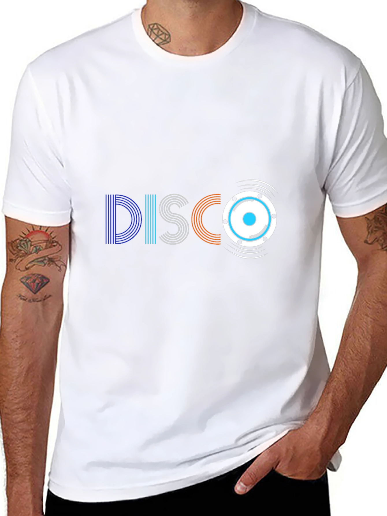Disco Graphic T-Shirt - Retro Style Black Tee