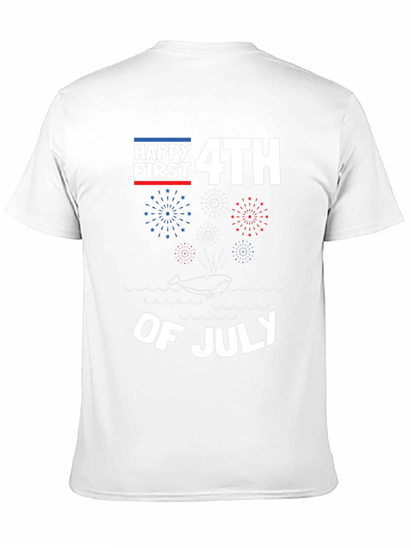 Happy First 4th of July Patriotic Whale T-Shirt