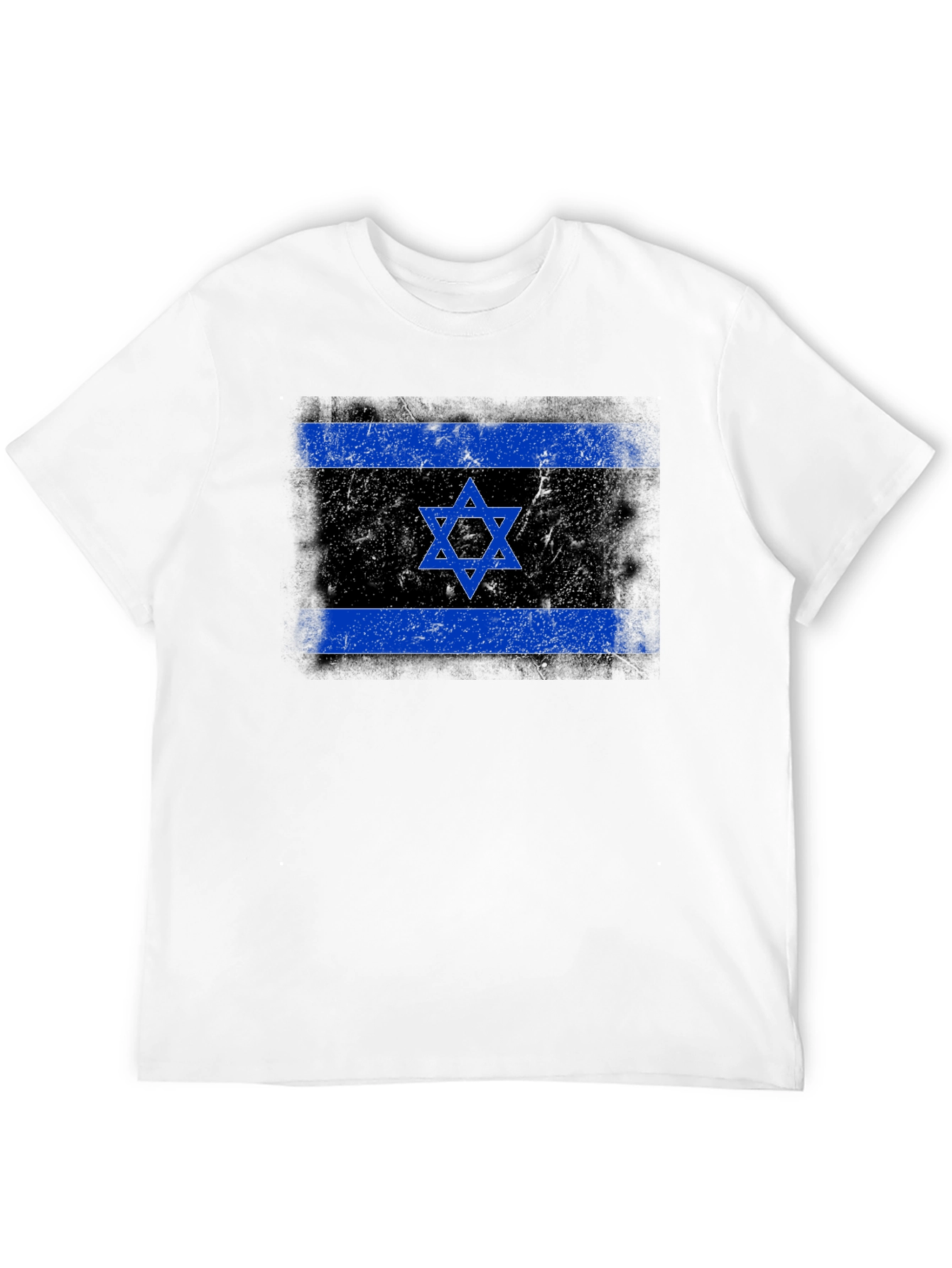 Israel Flag Graphic Print Crew Neck T-Shirt