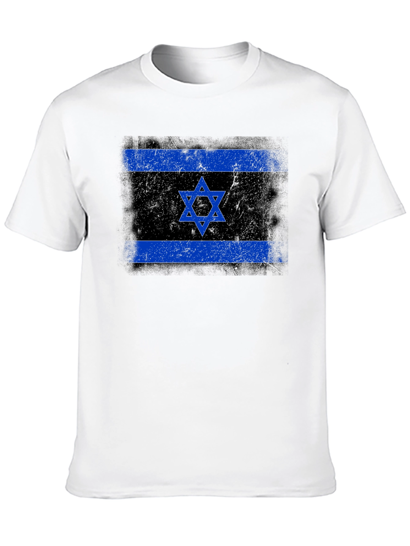 Israel Flag Graphic Print Crew Neck T-Shirt
