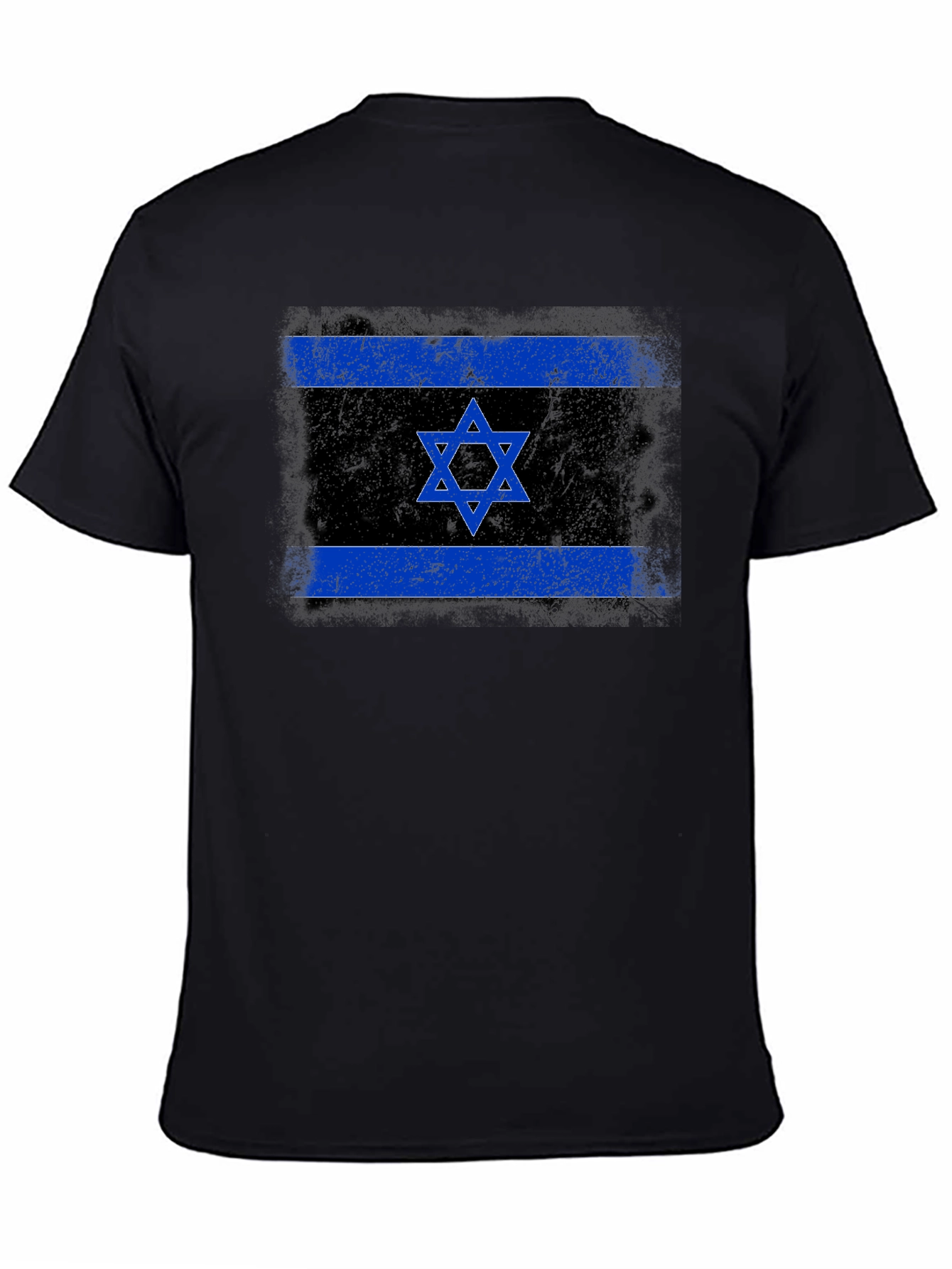 Israel Flag Graphic Print Crew Neck T-Shirt