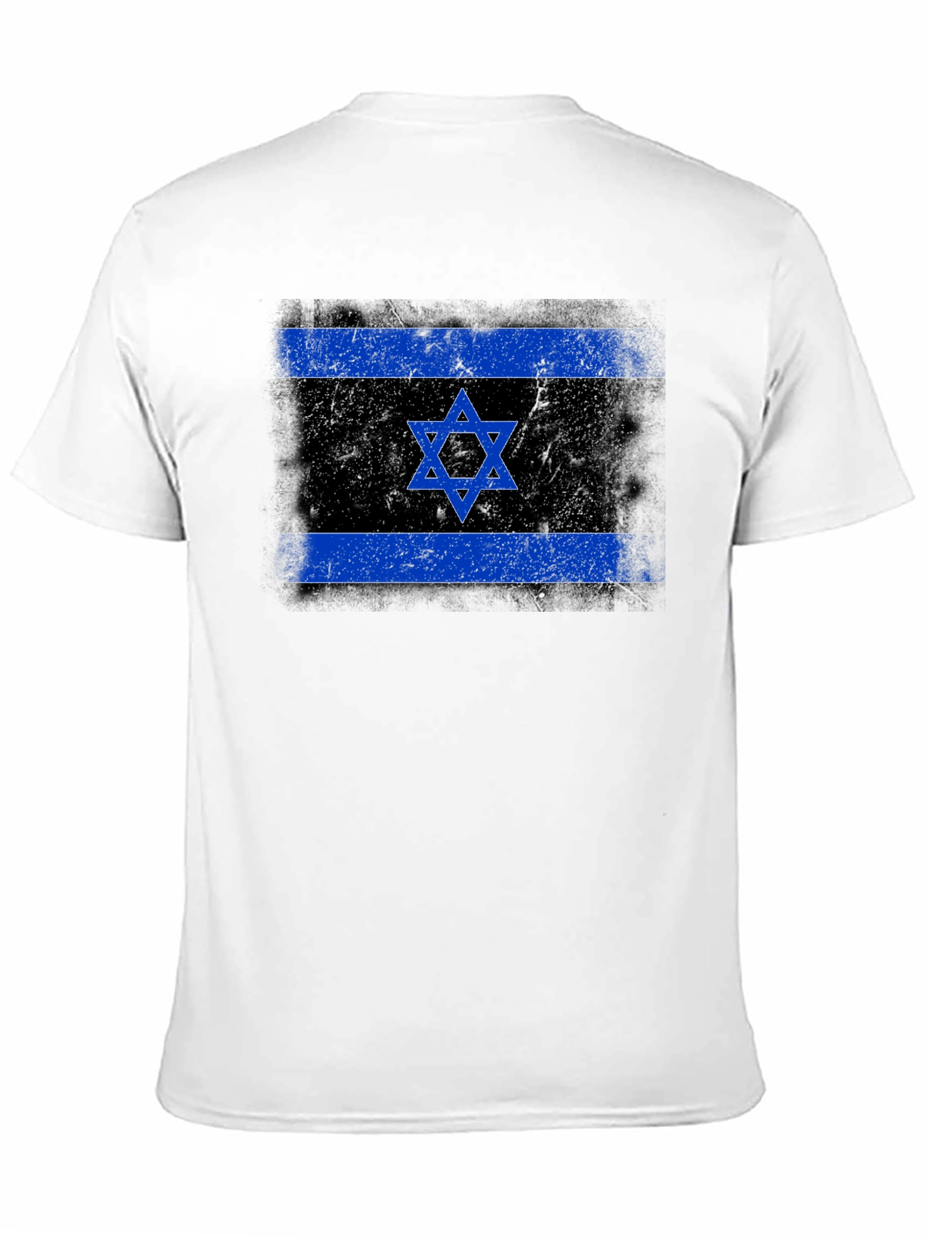 Israel Flag Graphic Print Crew Neck T-Shirt