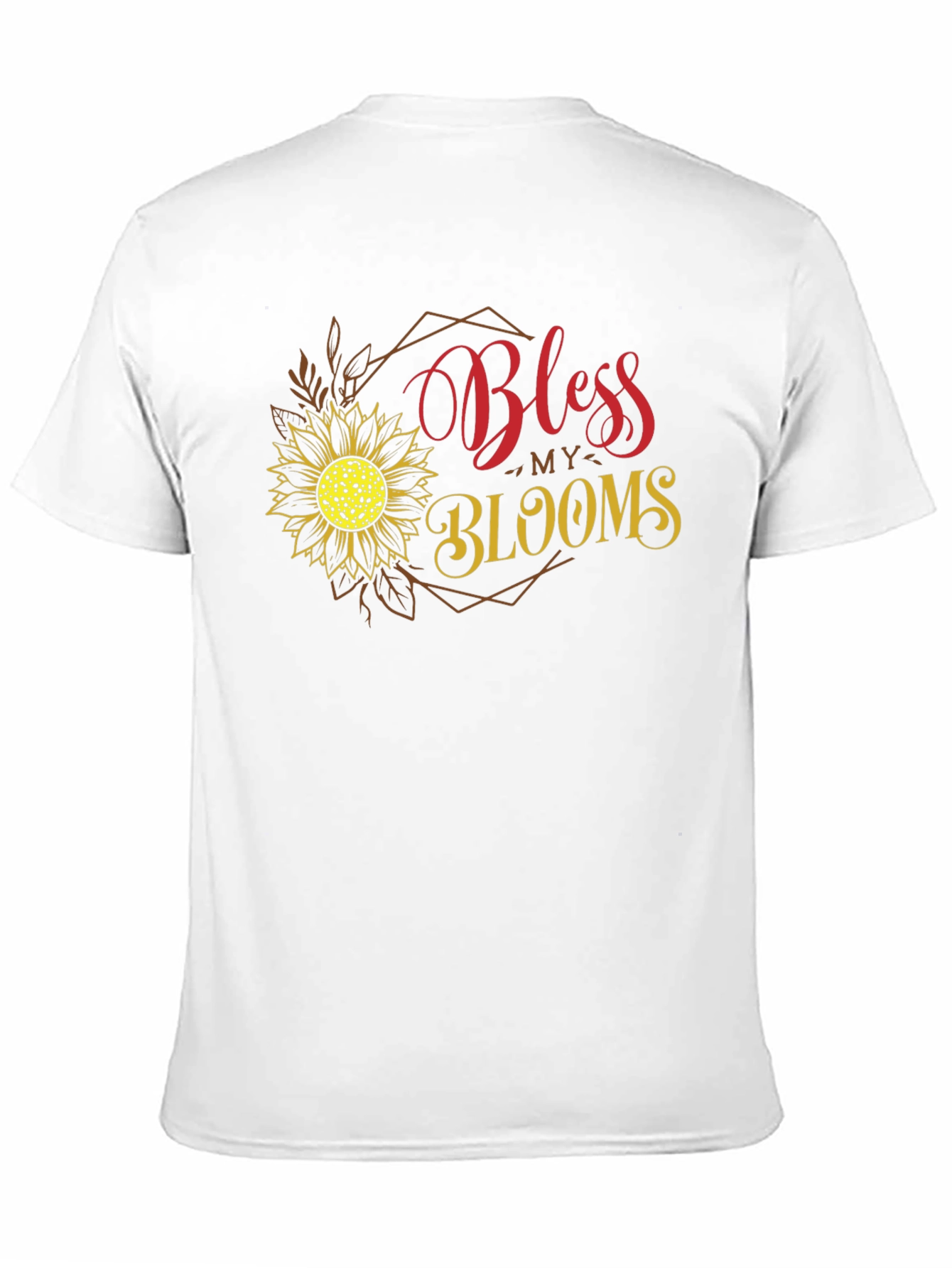 Bless My Blooms Graphic Tee - Black Cotton T-Shirt
