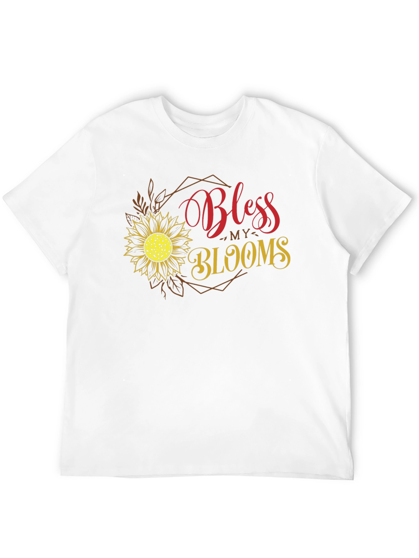 Bless My Blooms Graphic Tee - Black Cotton T-Shirt