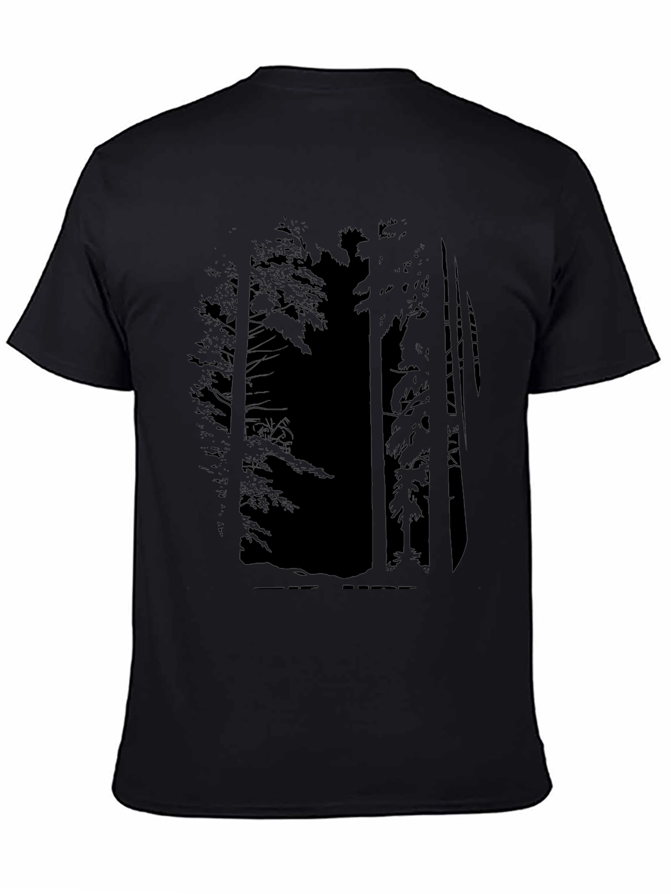 Forest Silhouette Graphic Tee - Mens Black T-Shirt