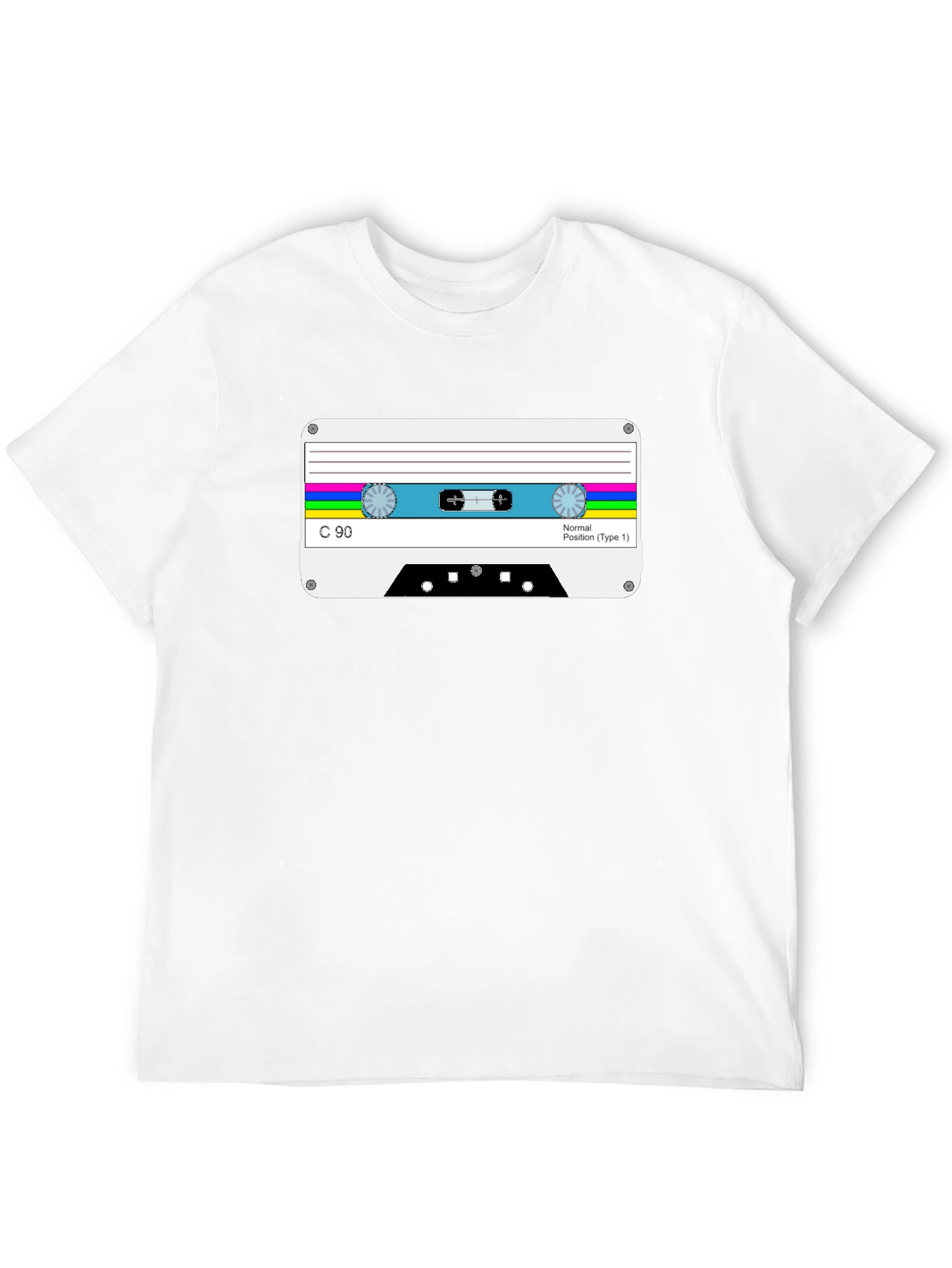 Retro Cassette Tape Graphic Tee - Classic Style