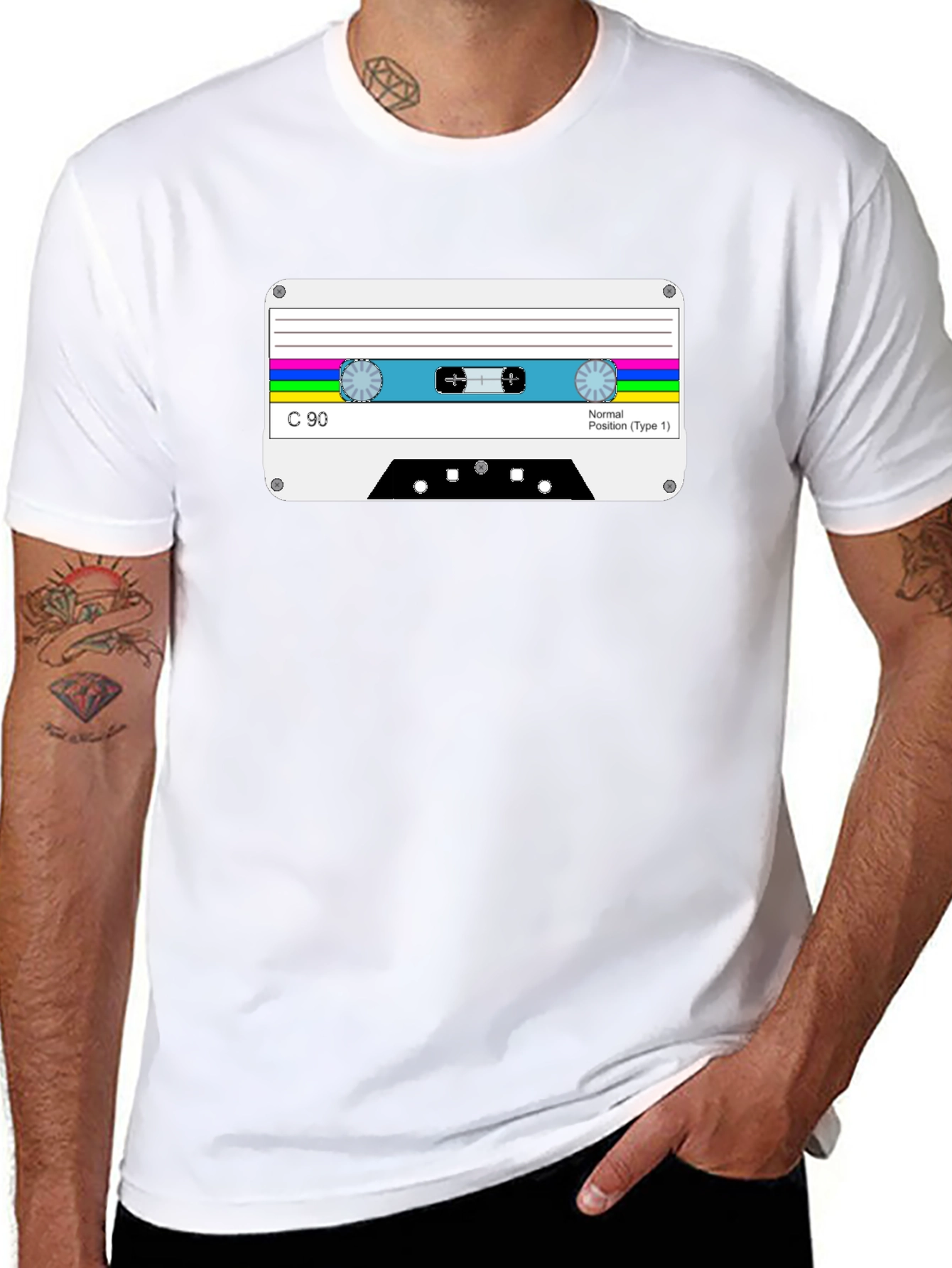 Retro Cassette Tape Graphic Tee - Classic Style