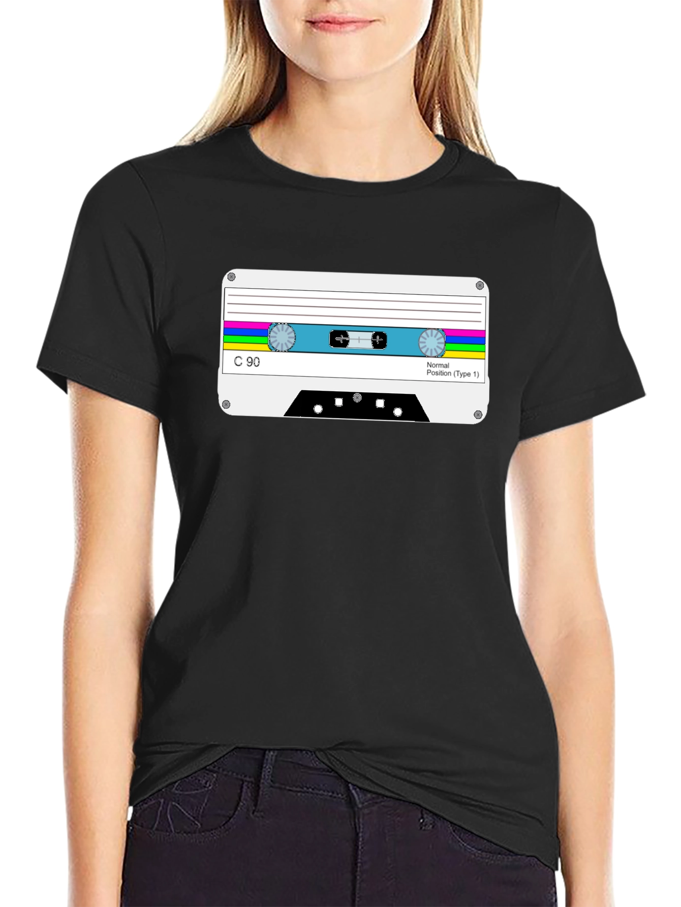 Retro Cassette Tape Graphic Tee - Classic Style
