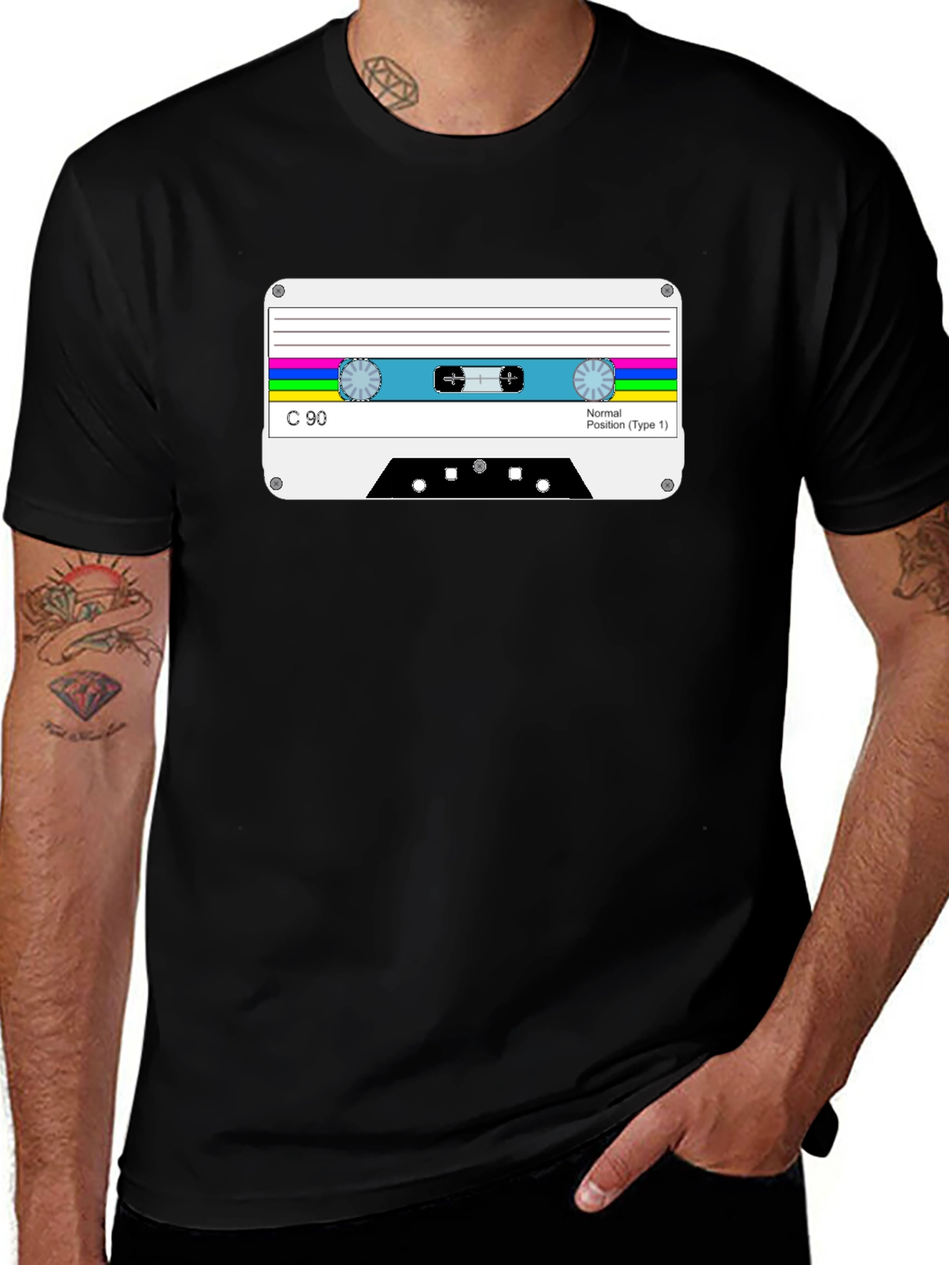 Retro Cassette Tape Graphic Tee - Classic Style
