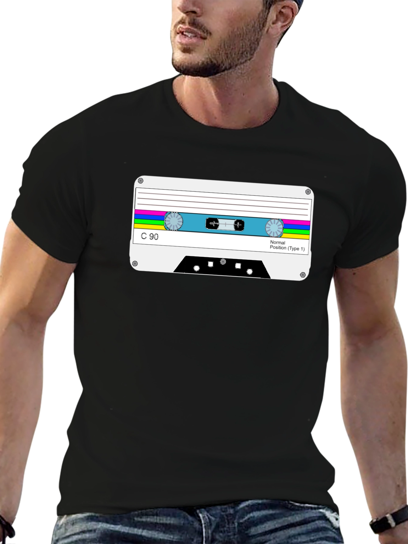 Retro Cassette Tape Graphic Tee - Classic Style