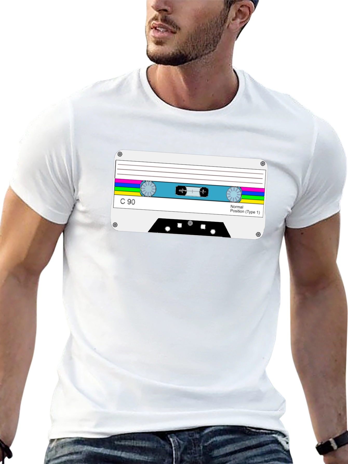 Retro Cassette Tape Graphic Tee - Classic Style