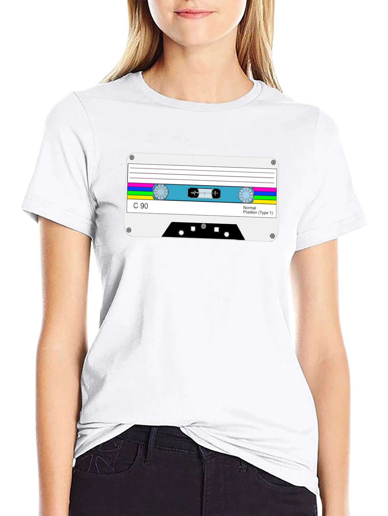 Retro Cassette Tape Graphic Tee - Classic Style