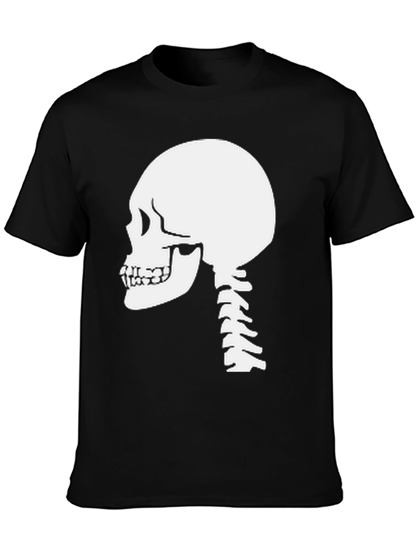 Skull and Spine Graphic Tee - Mens Black T-Shirt