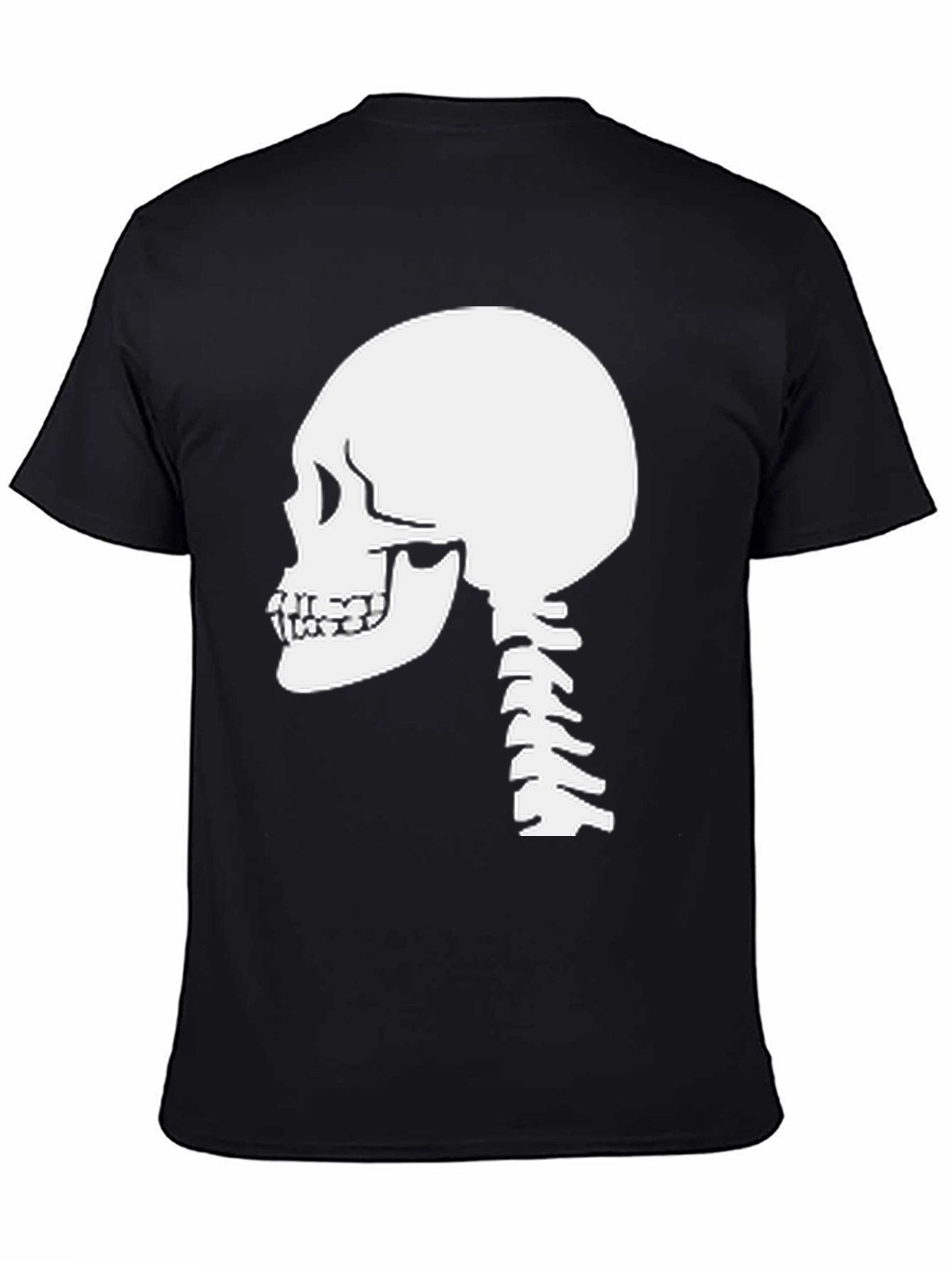 Skull and Spine Graphic Tee - Mens Black T-Shirt