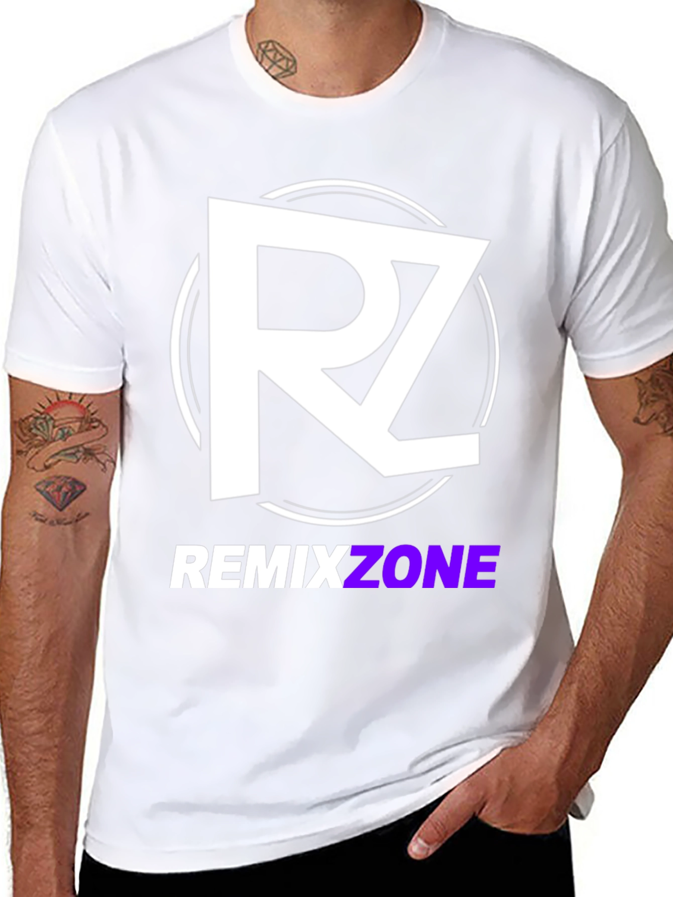 Remixzone Black T-Shirt with Logo