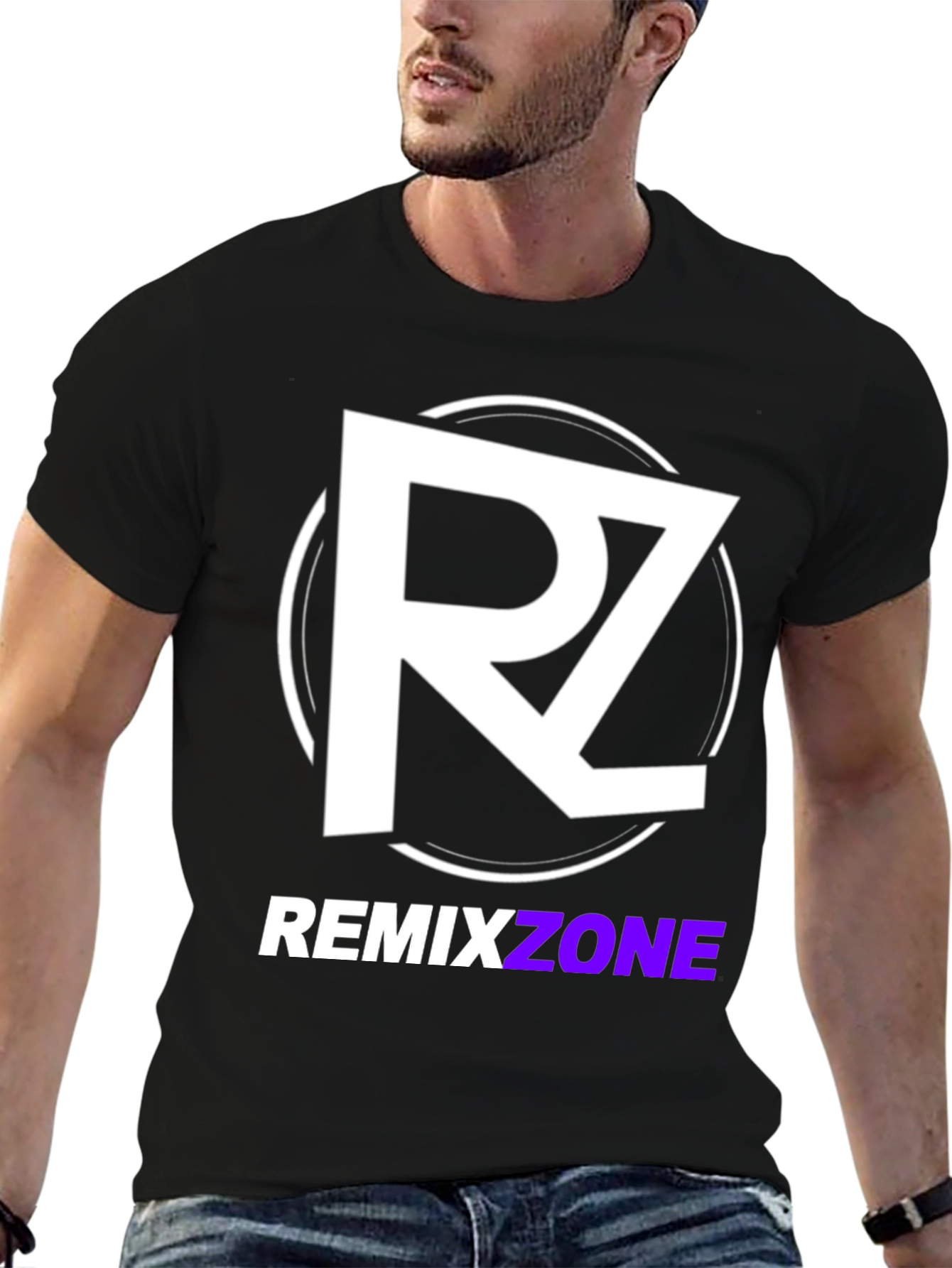 Remixzone Black T-Shirt with Logo