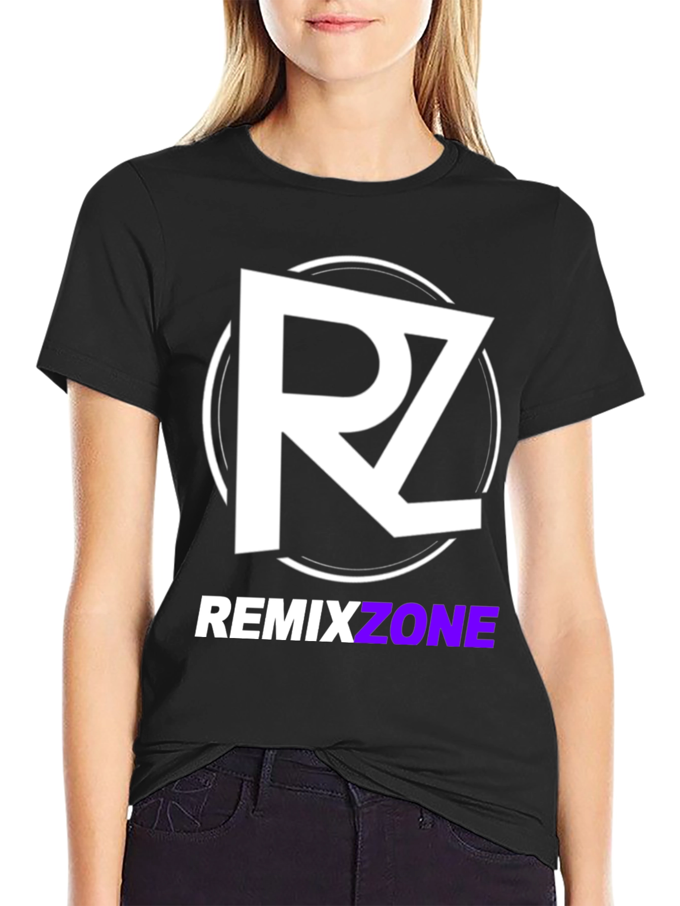 Remixzone Black T-Shirt with Logo