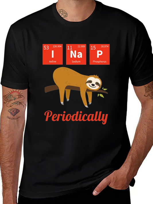 Funny Periodic Table Sloth Nap T-Shirt