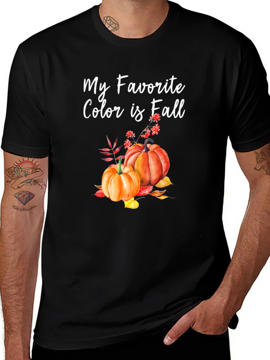 Fall Pumpkin T-Shirt - My Favorite Color is Fall