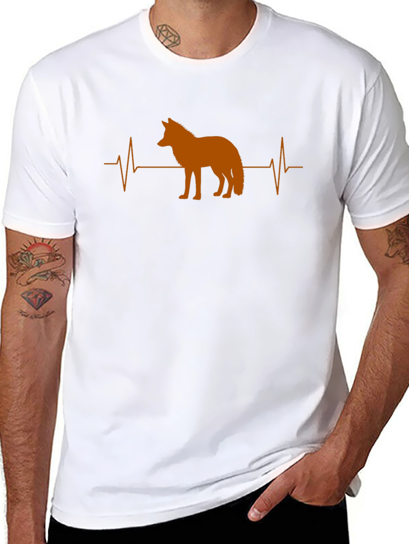 Coyote Heartbeat Graphic Tee - Mens Black T-Shirt