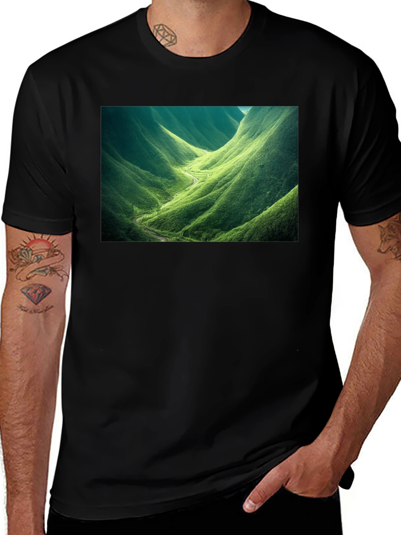 Nature Valley Graphic Tee - Black Cotton Comfort