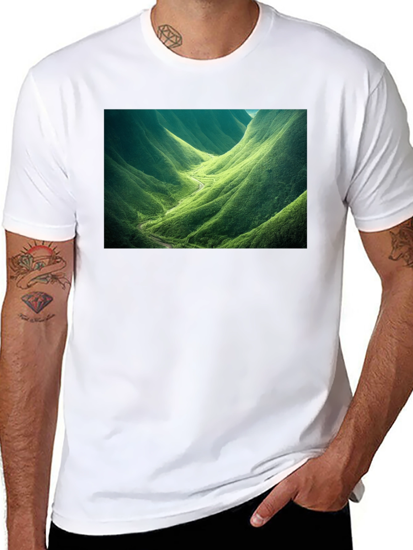 Nature Valley Graphic Tee - Black Cotton Comfort