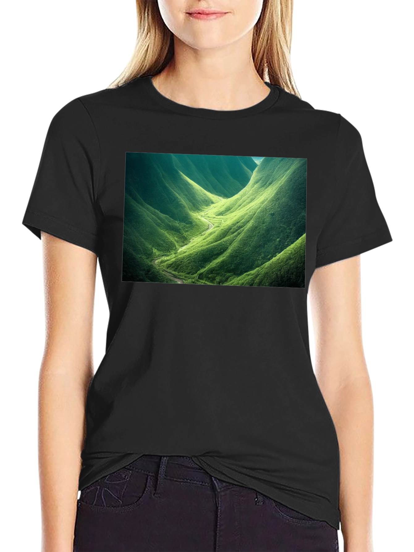 Nature Valley Graphic Tee - Black Cotton Comfort