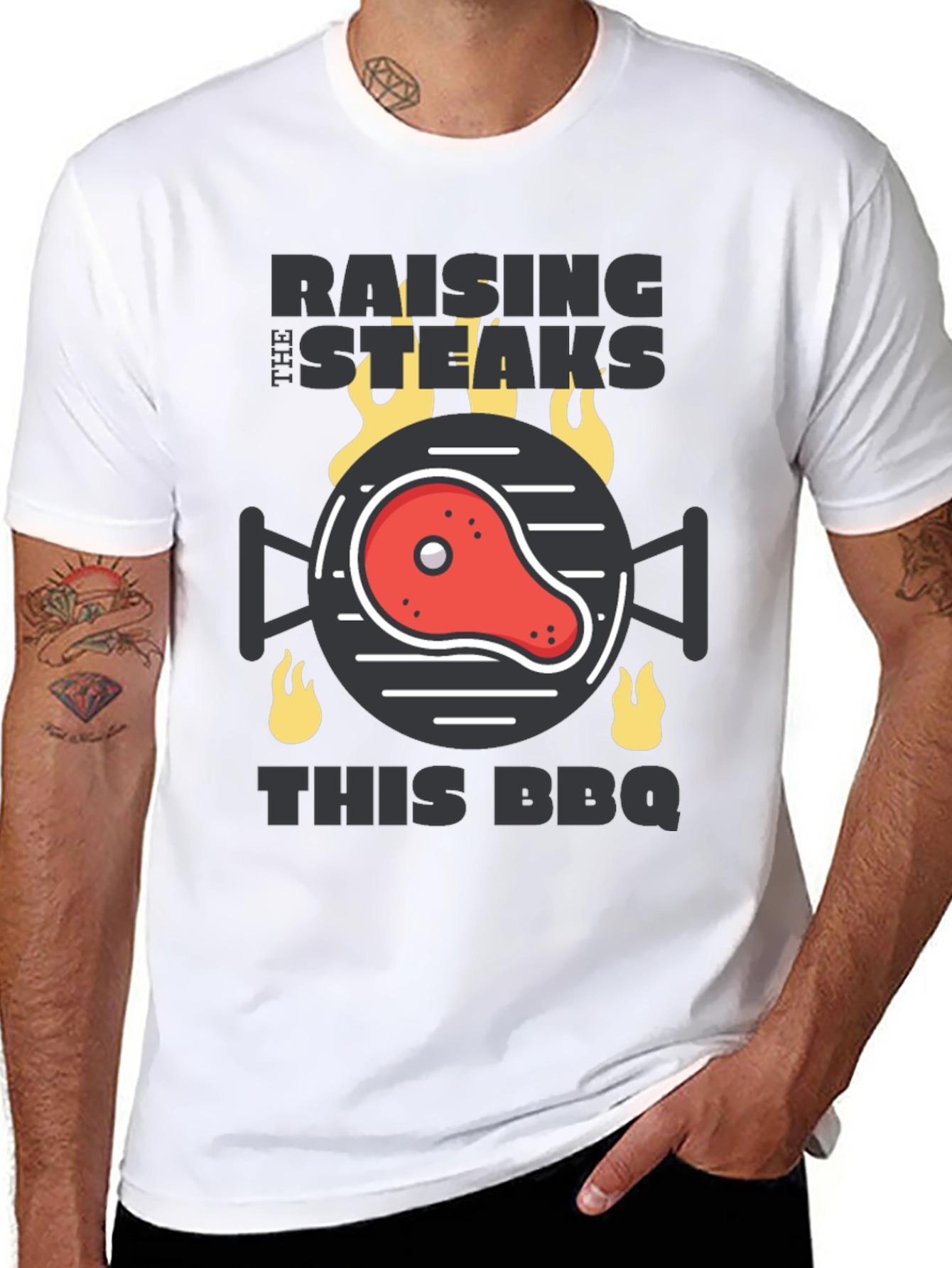 Raising The Steaks BBQ Graphic Tee
