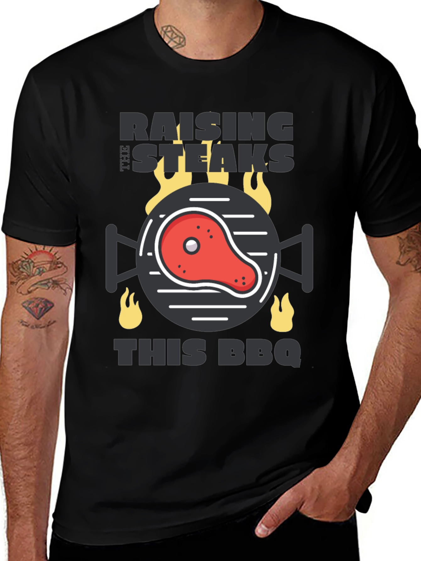 Raising The Steaks BBQ Graphic Tee