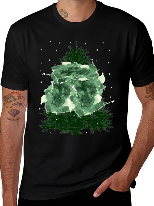 Watercolor Christmas Tree Graphic Tee