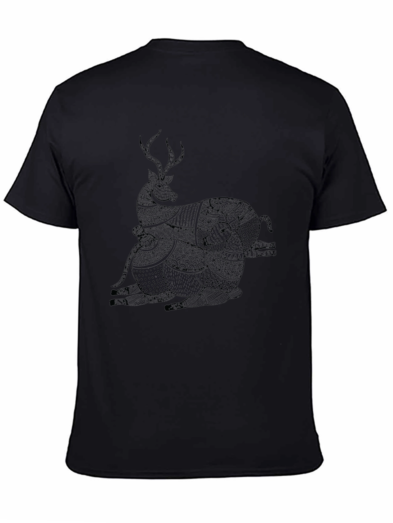 Black Deer Graphic Tee - Unique Style