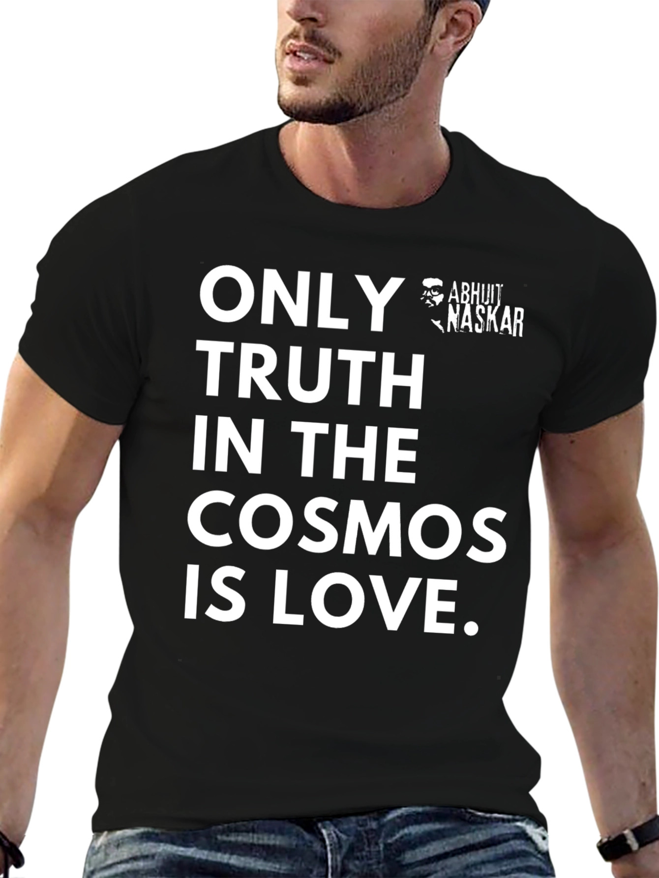 Only Truth in Cosmos Love Black T-Shirt