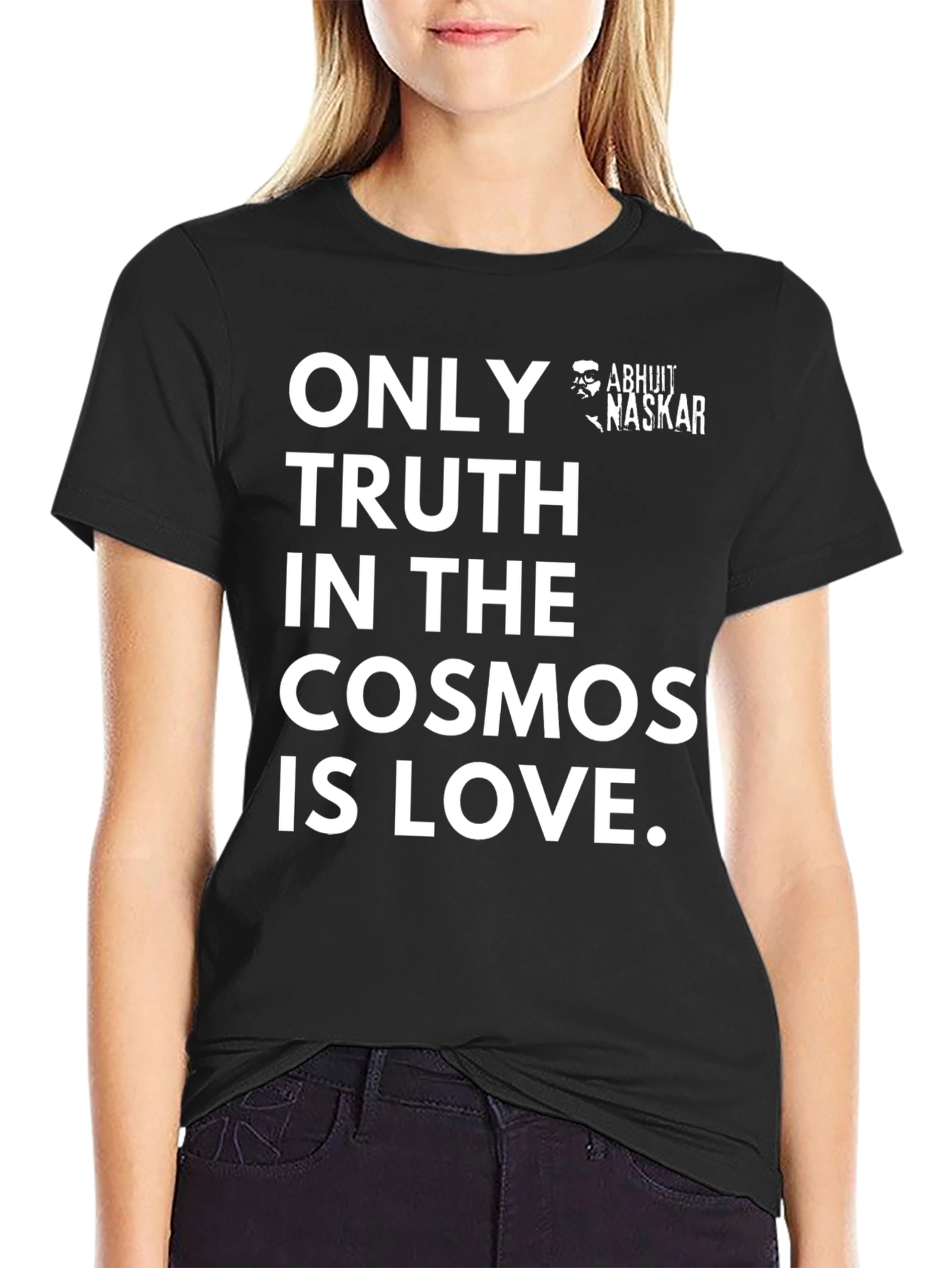 Only Truth in Cosmos Love Black T-Shirt