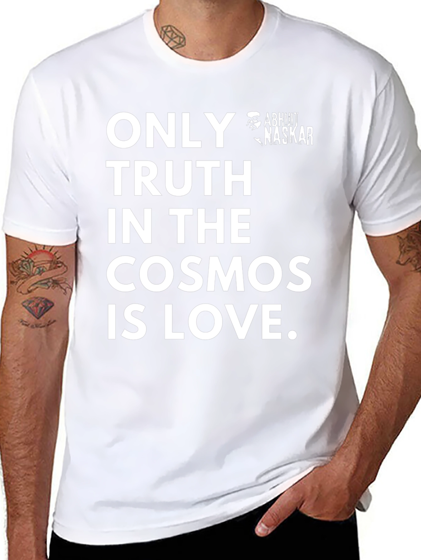 Only Truth in Cosmos Love Black T-Shirt