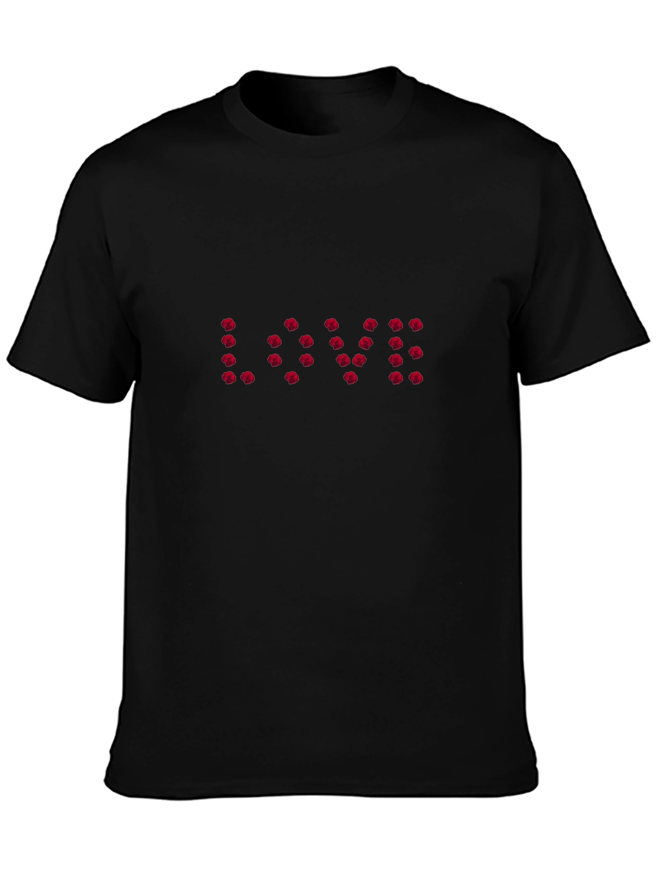 LOVE Roses Graphic Tee - Black