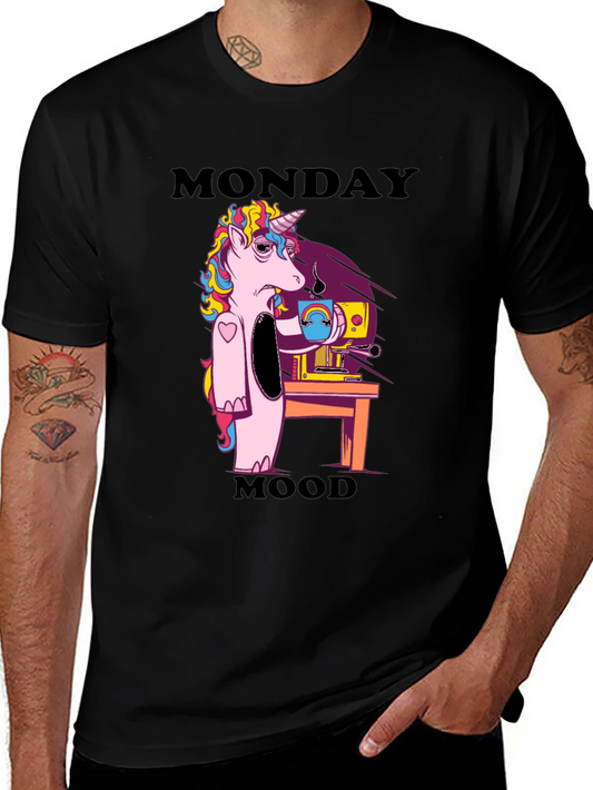 Monday Mood Unicorn Graphic Tee - Coffee Lover