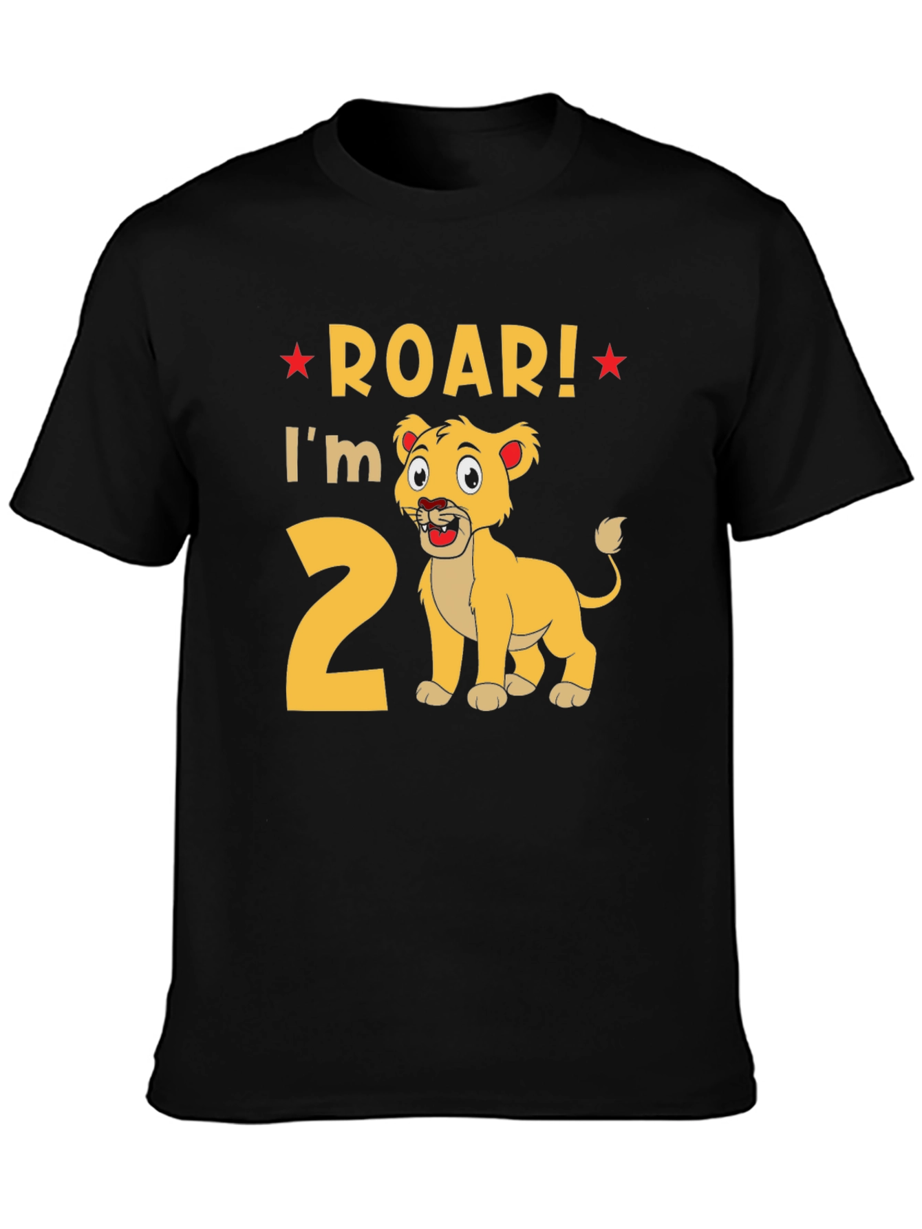 Roar! Im 2! Lion Graphic Tee 2nd Birthday Shirt